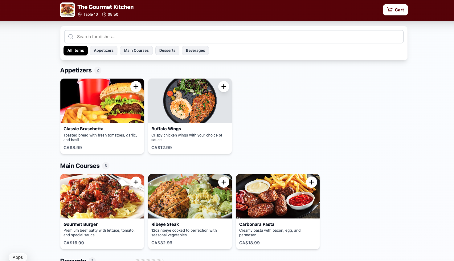 QR Code Ordering